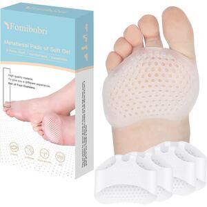 New Fomibobri 12 Pack (6 pairs) Metatarsal Ball of Foot Gell Cushion Pads